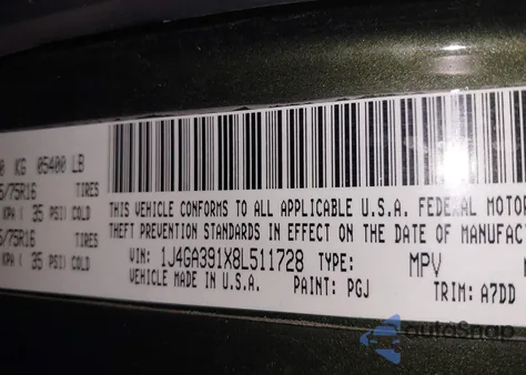 2008 Jeep Wrangler Unlimited X from USA, damaged, VIN 1J4GA391X8L511728